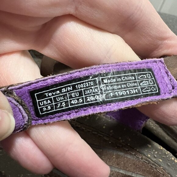 Teva Cabrillo Women's Sandal Shoes Brown Leather Strappy Wedge‎ 9.5 Outdoor - Picture 8 of 8